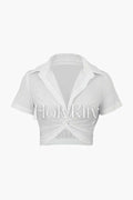 Twist Detail Cropped Shirt