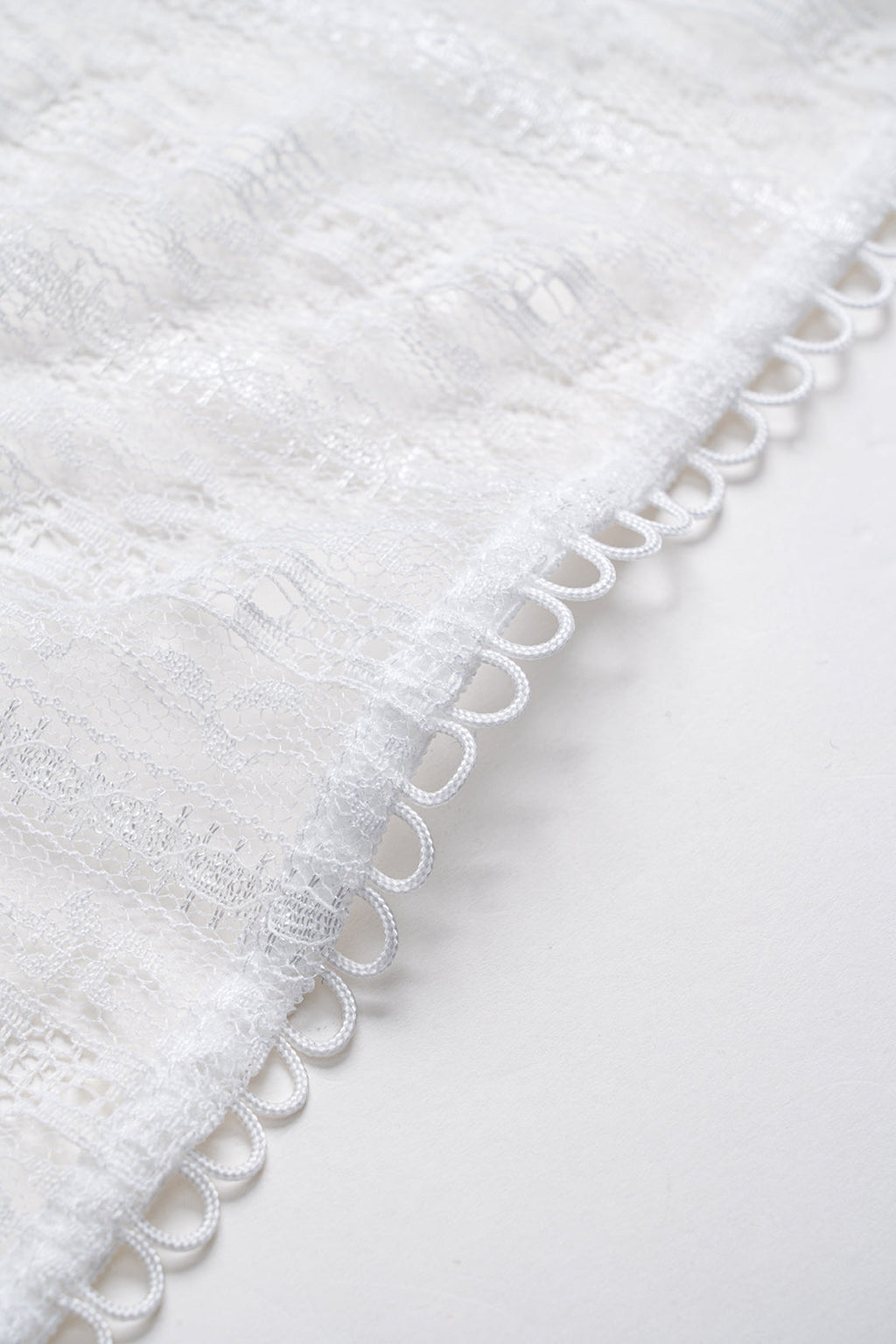 Tie-Up Short Sleeve Lace Shirts