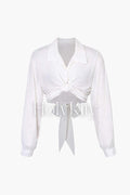 Bow Tie Waist Blouse