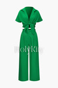 Rolled Cuff Shirt And Suit Pants Set