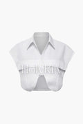 Asymmetric Cape Sleeve Shirt